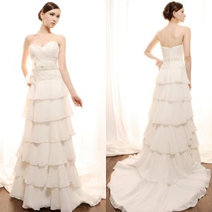 top chiffon font wedding dress